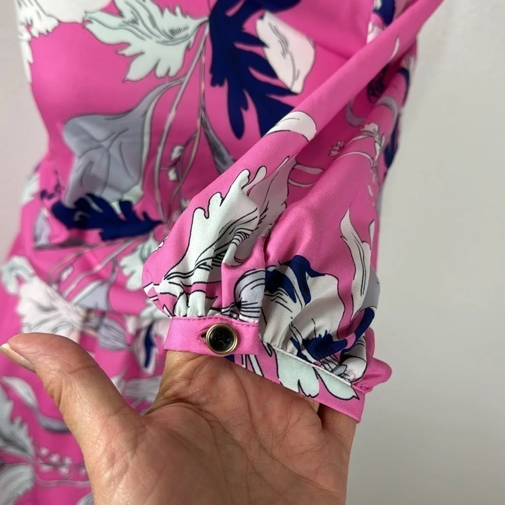 Yumi Kim Mini Dress Women’s Size XS‎ Eastern Garden Pink Floral One Shoulder NWT - Picture 6 of 15